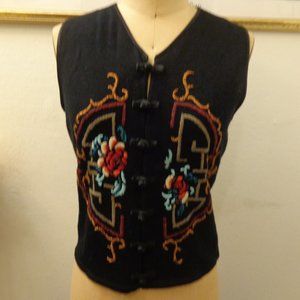 Vintage Carole Little Asian Style Vest